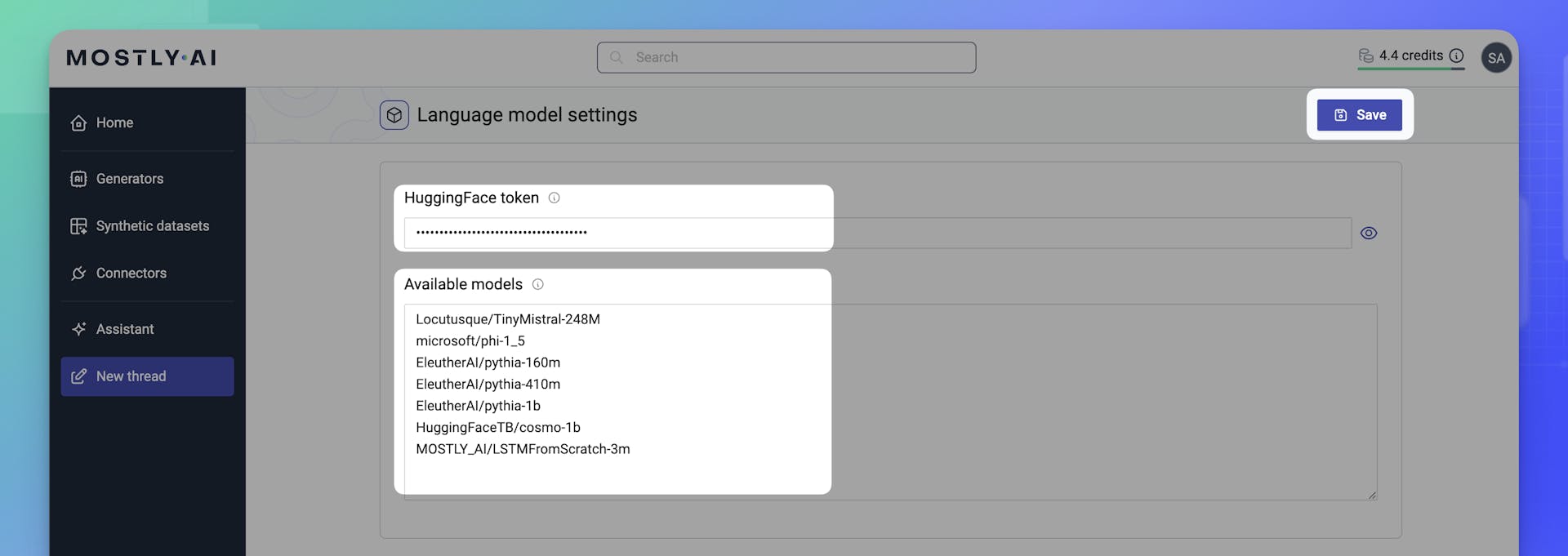 MOSTLY AI Deployment - Log in page