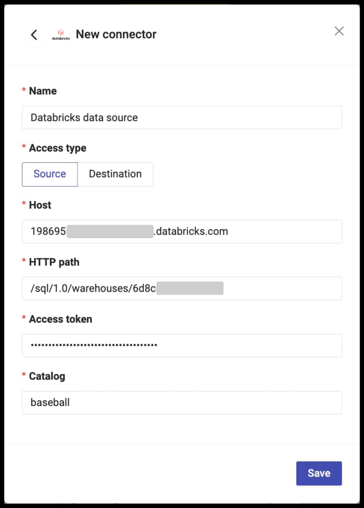 Configure Databricks connector