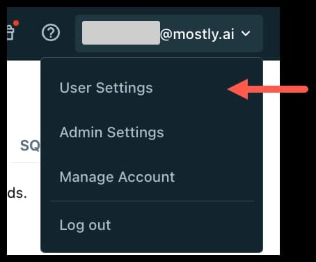 Databricks account - User settings