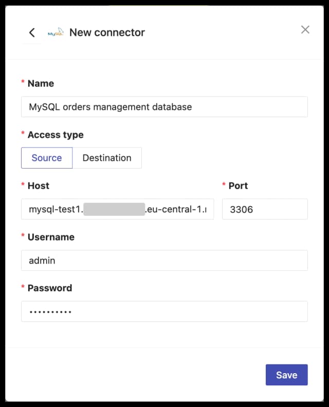 Select MySQL connector