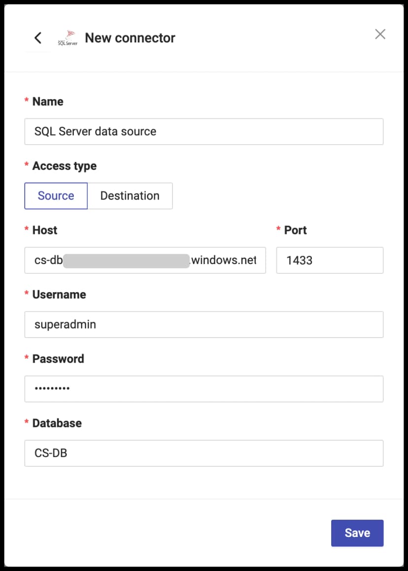 Configure SQL Server connector