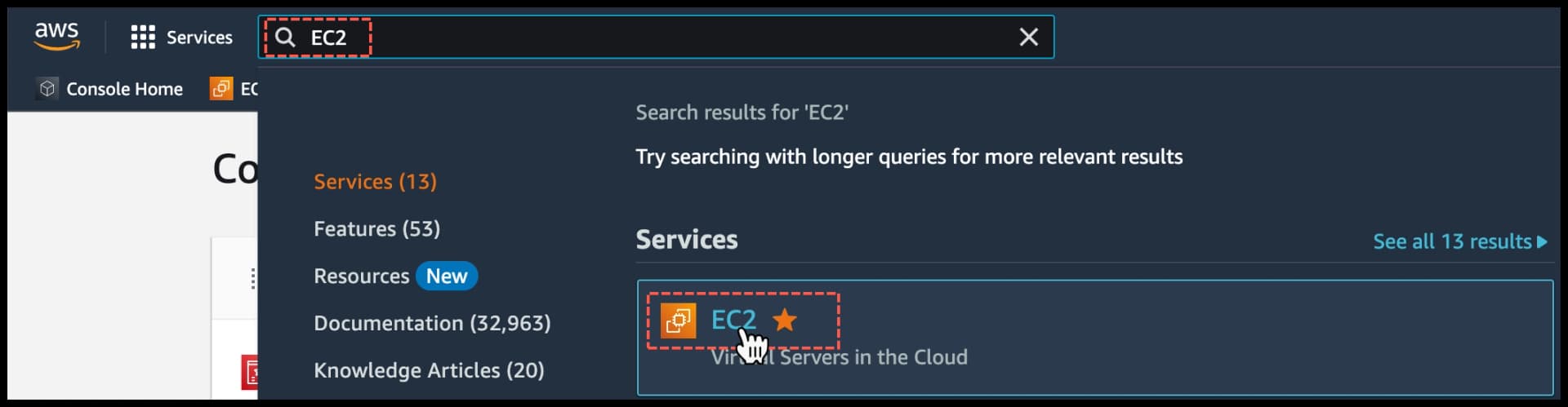 AWS Services - Open EC2