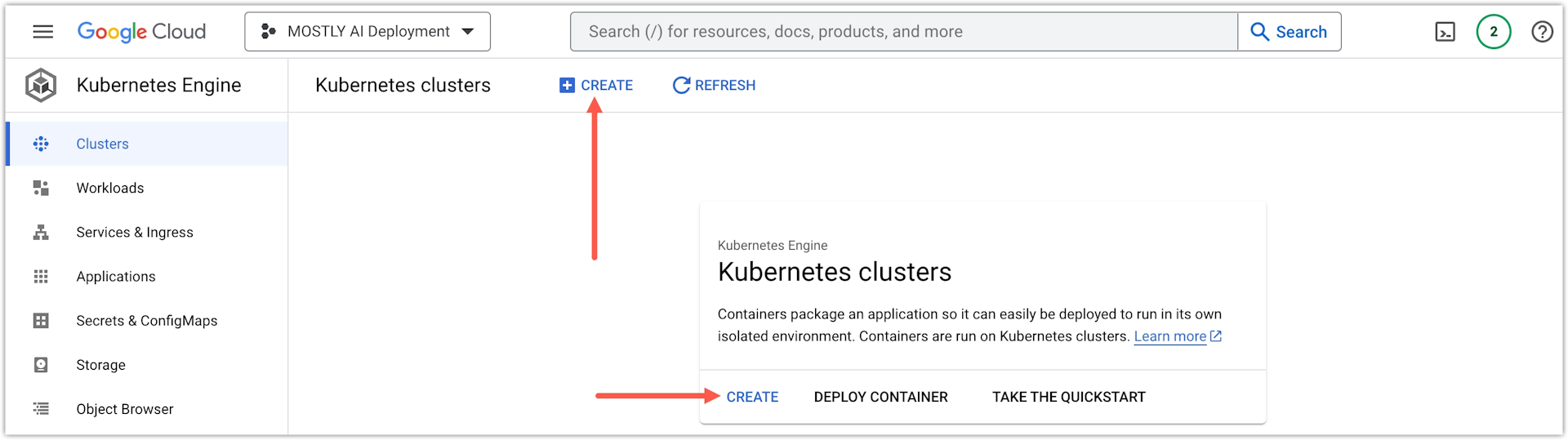 Google Cloud project - enable Kubernetes Engine API