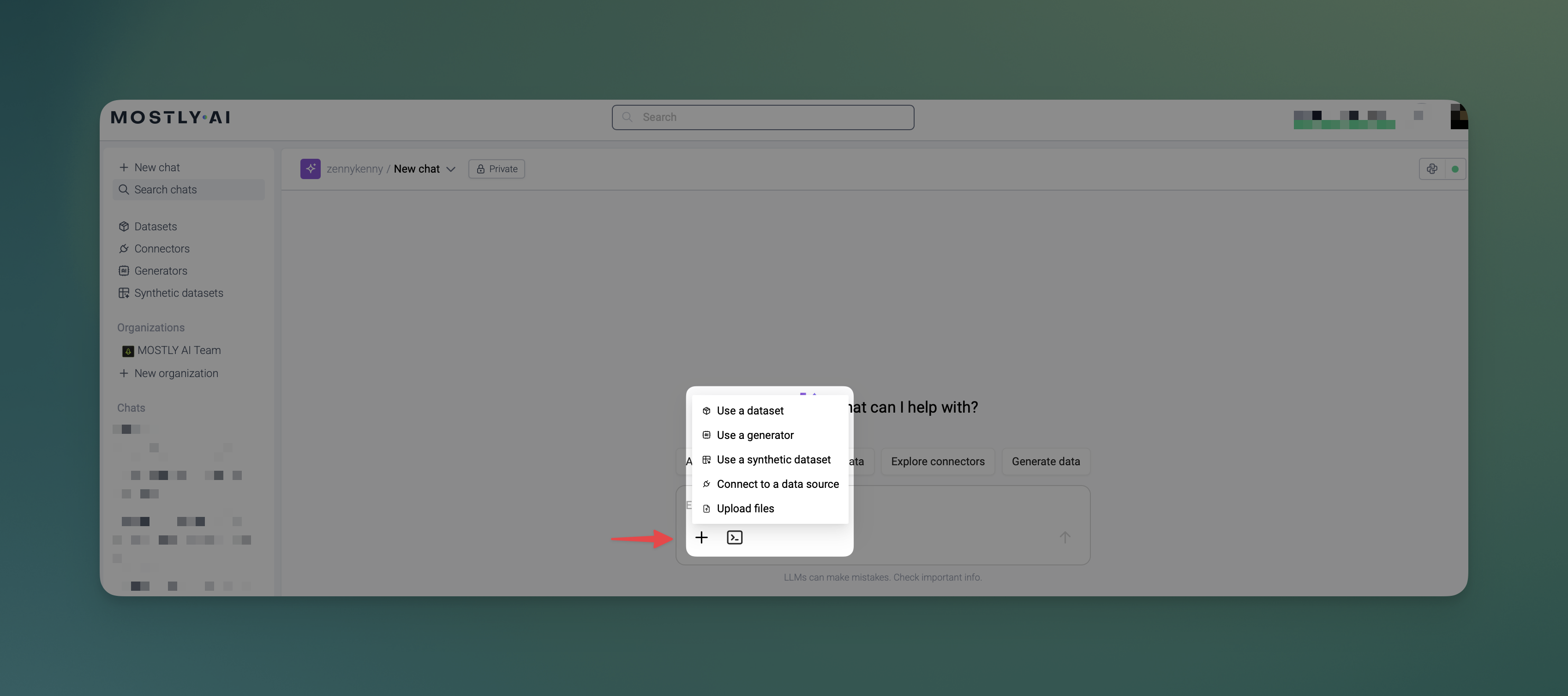 MOSTLY AI Assistant - Use a resource