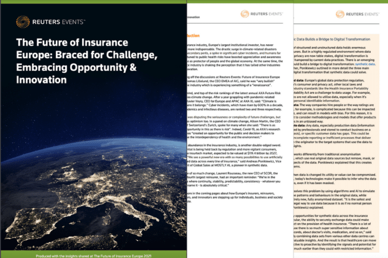 Synthetic data in insurance report