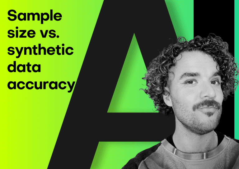 Synthetic data accuracy vs training data sample size tutorial